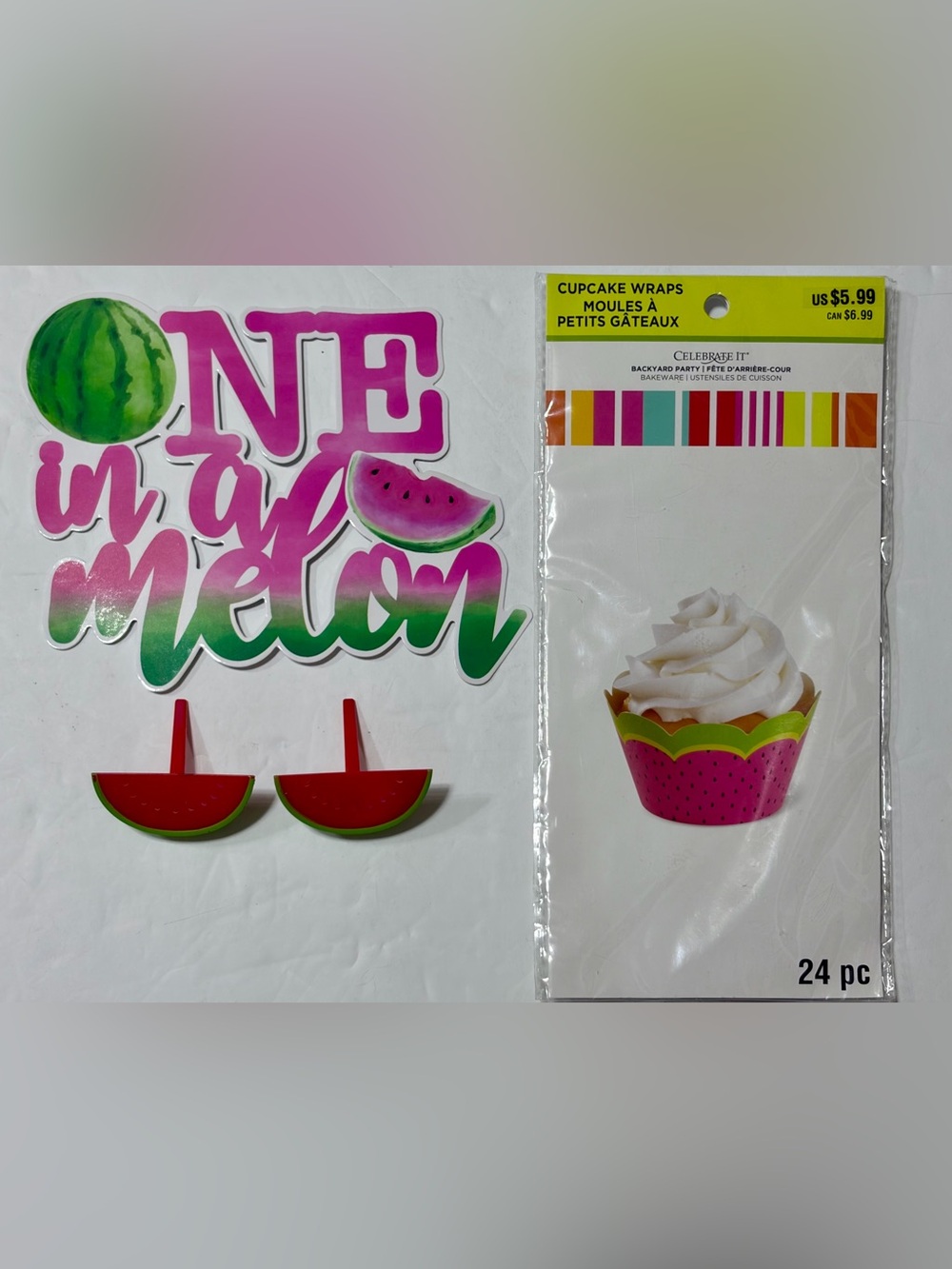 Watermelon Cupcake Decorations